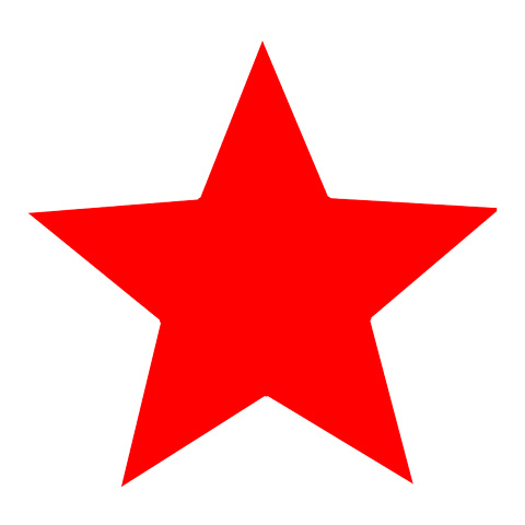 星マークのイラスト 大きな 星マーク 赤色 アイコン