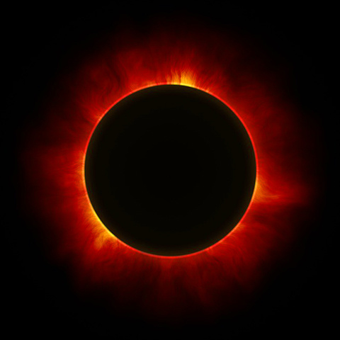 太陽のイラスト 大きな 太陽フレア アイコン