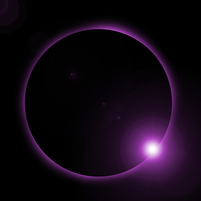 紫の光イラスト 大きな かっこいいリング アイコン