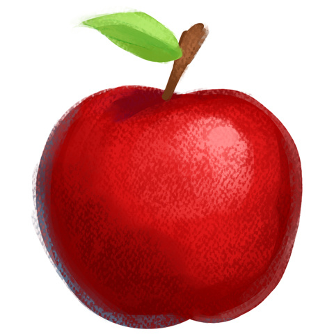 赤いリンゴのイラスト 自分好みで見つける 林檎の絵画 アイコン