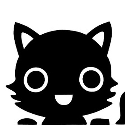 Twitter 黒猫のイラストアイコン 猫のイラスト